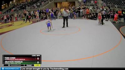 67 lbs Cons. Semi - Tori Conn, Illinois Valley Youth Wrestlin vs Grayson Maddux, Umpqua Wrestling Club