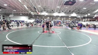 143 lbs Cons. Round 4 - Emma Cole, Central Methodist University vs Solana Mottola, McKendree University