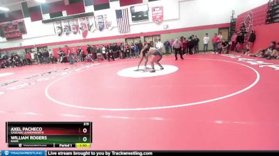 215 lbs Quarterfinal - William Rogers, Davis vs Axel Pacheco, Cascade Leavenworth