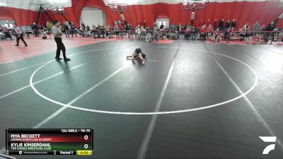 70-75 lbs Round 1 - Mya Beckett, Askren Wrestling Academy vs Kylie Kinserdahl, Top Dawgs Wrestling Club