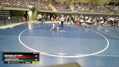 66 lbs Cons. Round 5 - Bronson McCurdy, Uintah Wrestling vs Ledgen Silcox, Payson Lions Wrestling Club