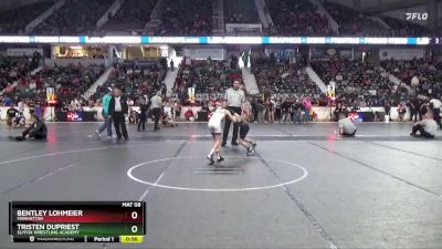 80 lbs Cons. Round 3 - Tristen Dupriest, SlyFox Wrestling Academy vs Bentley Lohmeier, Manhattan