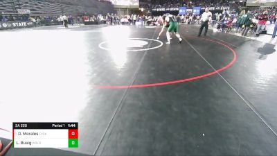 2A 220 lbs Champ. Round 1 - Orlando Morales, East Valley (Spokane) vs Logan Busig, Woodland