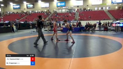 55 kg Quarters - Sam Hazewinkel, Sunkist Kids Wrestling Club vs Michael Freeman, 505 WC