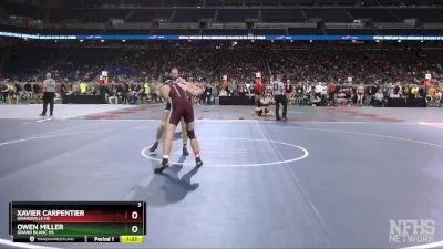 D1-138 lbs Champ. Round 1 - Xavier Carpentier, Grandville HS vs Owen Miller, Grand Blanc HS