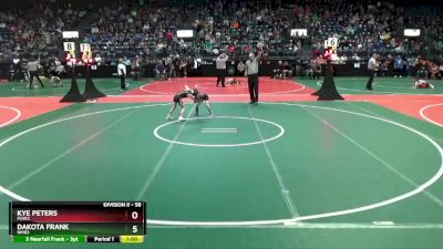 58 lbs Champ. Round 1 - Kye Peters, FUW2 vs Dakota Frank, NMR3