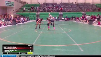 125 lbs Quarterfinals (8 Team) - Isabella Moore, Carrollton vs Sophia Sangha, Woodward Academy