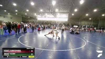 126 lbs Cons. Round 2 - Wyatt Christensen, Sanderson Wrestling Academy vs Brody Olsen, Syracuse