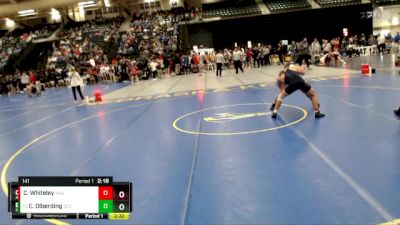 141 lbs Cons. Round 3 - Ely Olberding, Southeast Community College vs Connor Whiteley, Augustana (SD)