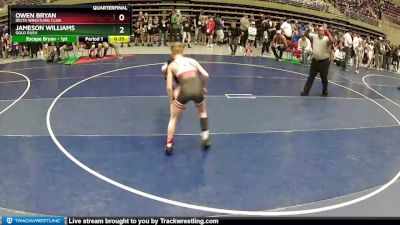 82 lbs Quarterfinal - Owen Bryan, Delta Wrestling Club vs Jameson Williams, Gold Rush