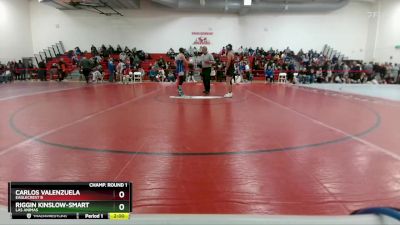 150 lbs Champ. Round 1 - Carlos Valenzuela, Eaglecrest B vs Riggin Kinslow-Smart, Las Animas