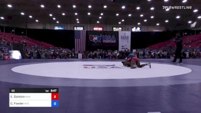 50 lbs Quarterfinal - Erin Golston, New York Athletic Club vs Charlotte Fowler, River Valley Wrestling Club