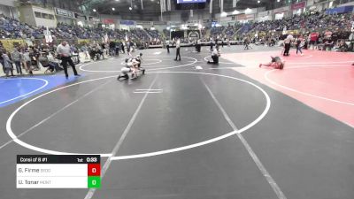 100 lbs Consi Of 8 #1 - Grant Firme, Sedgwick County vs Urijah Tonar, Montrose Elite