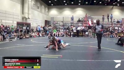 117 lbs Round 1 (6 Team) - Braddock King, Lowell WC vs Reign Creech, Untouchables