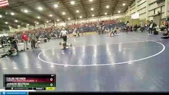 67 lbs Champ Round 1 (16 Team) - Caleb Heyder, Sanderson Wrestling Academy vs JARRON BELTRAN, West Coast Riders