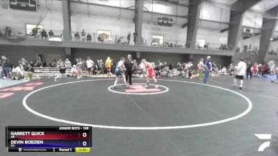 138 lbs Cons. Round 2 - Garrett Quick, OR vs Devin Bobzien, CA