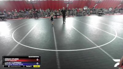 63 lbs Quarterfinal - Jonah Stuebs, Neenah Wrestling vs Lucas Clemment, Team Nazar Training Center