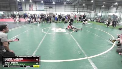 70 lbs Quarterfinal - Hunter Martland, NC Wrestling Factory vs Kiyan Bassiri, Capital City Wrestling Club