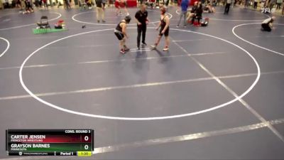 160 lbs Cons. Round 3 - Carter Jensen, Princeton Wrestling vs Grayson Barnes, Minnesota