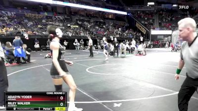 110 Class 1 lbs Semifinal - Adasyn Yoder, Holden vs Riley Walker, Kearney