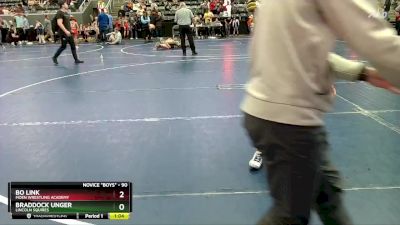 90 lbs Cons. Round 2 - Bo Link, Moen Wrestling Academy vs Braddock Unger, Lincoln Squires