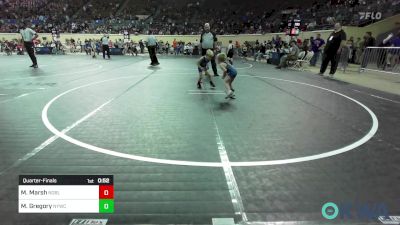 40 lbs Quarterfinal - Max Marsh, Noble Takedown Club vs Mason Gregory, Newcastle Youth Wrestling