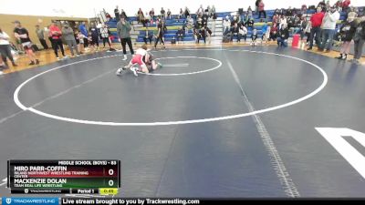 83 lbs Semifinal - Miro Parr-Coffin, Inland Northwest Wrestling Training Center vs Mackenzie Dolan, Team Real Life Wrestling