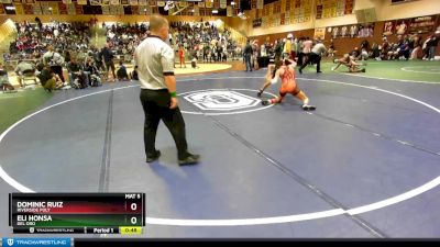 132 lbs Cons. Round 5 - Dominic Ruiz, Riverside Poly vs Eli Honsa, Del Oro