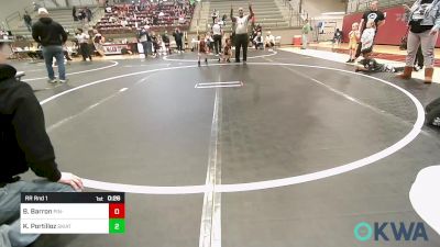 43 lbs Rr Rnd 1 - Brenden Barron, Pin-King All Stars vs Kingston Portilloz, Skiatook Youth Wrestling 2022-23