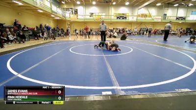 45-50 lbs Quarterfinal - James Evans, Bartlesville Wrestling Club vs Finn Moehle, Team Central