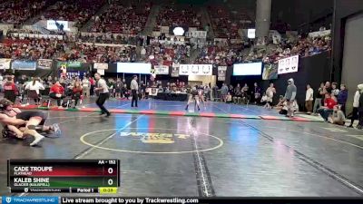 AA - 152 lbs Cons. Semi - Kaleb Shine, Glacier (Kalispell) vs Cade Troupe, Flathead