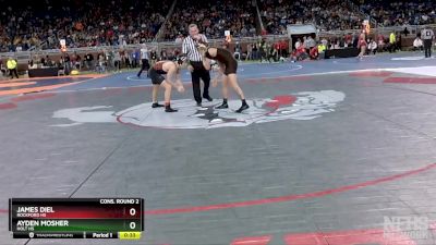 D1-144 lbs Cons. Round 2 - Ayden Mosher, Holt HS vs James Diel, Rockford HS