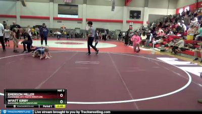 55 lbs Cons. Round 3 - Emerson Miller, Alexander City Youth Wrestling vs Wyatt Kirby, Buckhorn Youth Wrestling