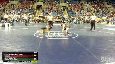 106 lbs Cons. Round 1 - Leby Montez, Pembina County North vs Taylor Brouillette, Williston