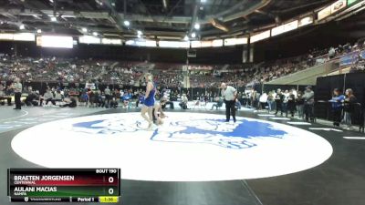 5A 113 lbs Quarterfinal - Braeten Jorgensen, Centennial vs Aulani Macias, Nampa