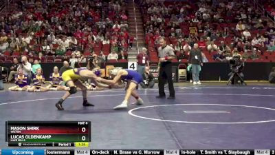 1A-106 lbs Semifinal - Mason Shirk, Wilton vs Lucas Oldenkamp, Lake Mills