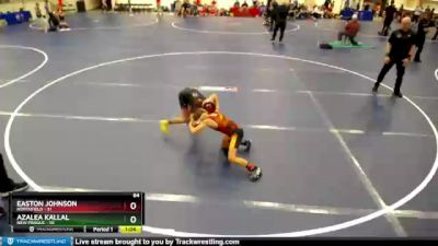 84 lbs Round 2 (6 Team) - Easton Johnson, Northfield vs Azalea Kallal, New Prague