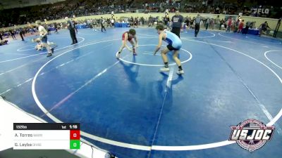 132 lbs Quarterfinal - Ayden Torres, Warrior Trained Wrestling vs Gavin Leyba, Division Bell Wrestling