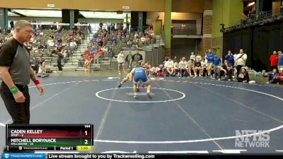 144 lbs Semifinals (8 Team) - Caden Kelley, Bixby vs Mitchell Borynack, Stillwater