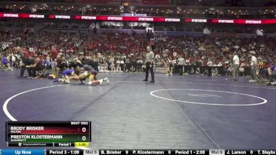 1A-126 lbs Quarterfinal - Brody Brisker, Wilton vs Preston Klostermann, Alburnett