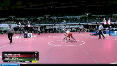 149 lbs Finals (2 Team) - James Latona, United States Naval Academy vs Michael Gioffre, University Of Virginia