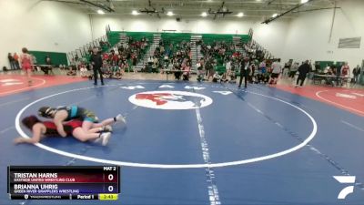 115 lbs Semifinal - Tristan Harns, Eastside United Wrestling Club vs Brianna Uhrig, Green River Grapplers Wrestling