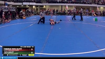 45 lbs Quarterfinal - Theseus Yang-Elson, Summit Wrestling Academy vs Tate Bailey, Moen Wrestling Academy