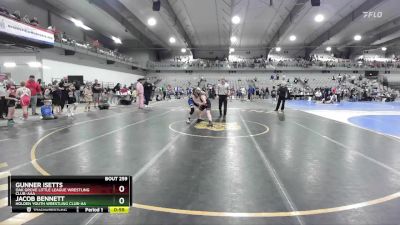 130 lbs Cons. Round 4 - Gunner Isetts, Oak Grove Little League Wrestling Club-AAA vs Jacob Bennett, Holden Youth Wrestling Club-AA