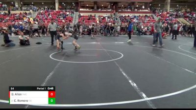 64 lbs Champ. Round 1 - Cooper Romero, Triumph vs Daxin Allen, Paola Wrestling Club