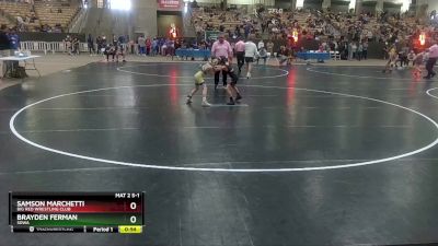 55 lbs Quarterfinal - Samson Marchetti, Big Red Wrestling Club vs Brayden Ferman, SDWA