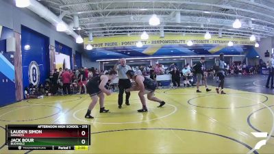 215 lbs Cons. Round 1 - Jack Bour, Buchholz vs Lauden Simon, Sarasota