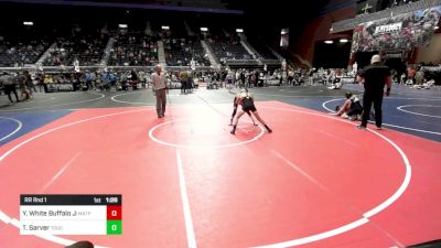 90 lbs Rr Rnd 1 - Yates White Buffalo Jr, Matpac Wrestling ND vs Tarren Sarver, Touch Of Gold WC