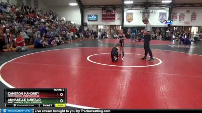 2 lbs Round 2 - Cameron Mahoney, Fort Madison Wrestling Club vs Annabelle Burtalo, West Hancock Youth Wrestling