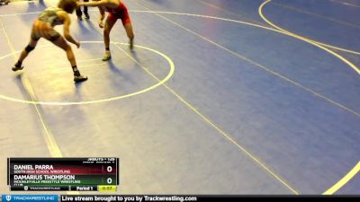 126 lbs Cons. Round 3 - Daniel Parra, South High School Wrestling vs Damarius Thompson, McKinleyville Freestyle Wrestling Club